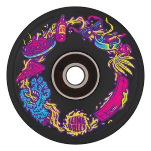 Slime Balls Wheels Neon Vomit Limited Edition Light Ups OG Slime Black 78a 60mm