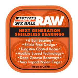 6-Ball Raw Bronson Skateboard Bearings